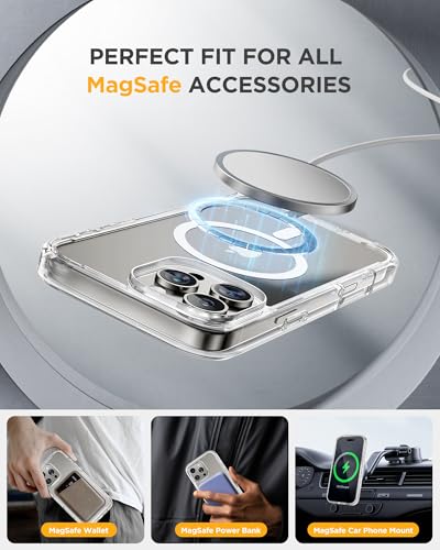 Image of miracase Privacy for iPhone 16 Pro Max Case, 25 Anti-Spy, Clear | Built-in Privacy Screen Protector, Compatible with MagSafe, Full Camera Protection, 360 Full Body Shockproof Phone Case 6.9 inch