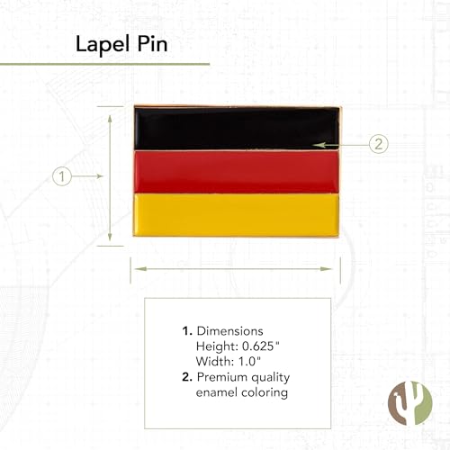 Desert Cactus Germany Flag Lapel Pin Country Enamel Made of Metal Souvenir Hat Men Women Patriotic German2