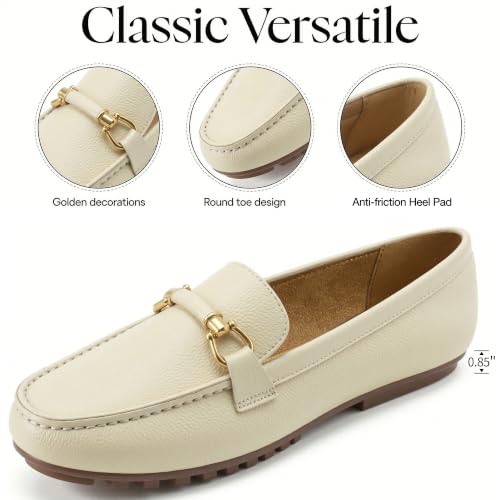 Image of HARENCE Loafers for Women Comfortable Slip On Business Work Flats Shoes Casual Driving Moccasins Penny Loafer