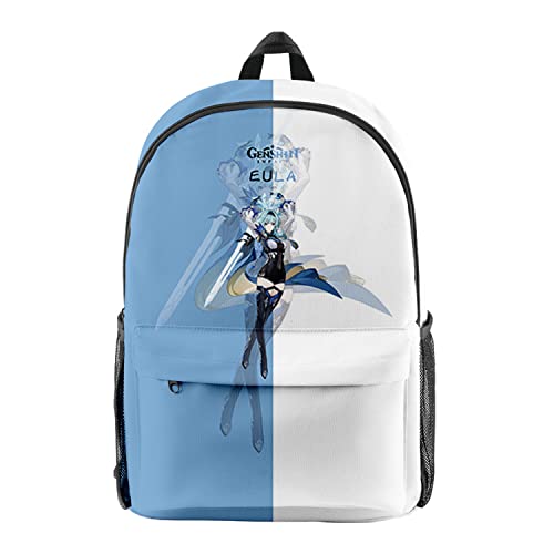 WXXTGI Mochila,Genshin Impact Eula Bolsa Bookbag Anime Escolar Cartoon Estudiantes Game Figura Cosplay Animado NiñAs