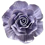 ALYCASO Rose Ceramic Flower Wall Décor Artificial 3D Flower Wall Art for Living Room Home Hallway Be