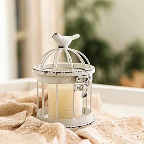 Synovana Bird Cage Shaped Metal Tea Light Candle Holder Farmhouse Decorative Candle Holder Vintage Tea Light Holder For Home Table Centerpiece Decoration thumb #6
