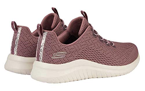 Skechers Women's Ultra Flex Bungee Shoes - Ladies Sneaker (Mauve, 7)