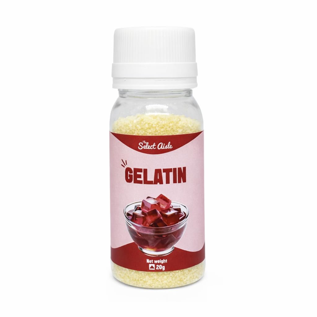 The Select Aisle Gelatin - 20 g | Premium Gelatin| Unflavored | Perfect for Jelly Making | Good for Desserts, Cakes & Puddings-image-26
