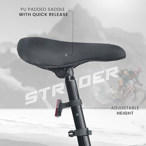 Image of Stryder 29T Krueger Mountain Cycle for Men & Women with Front Suspension and Dual Disc Brake | Single Speed Cycle - Ideal for 12+ Years (Frame: 18 Inches) (Black::Gray)