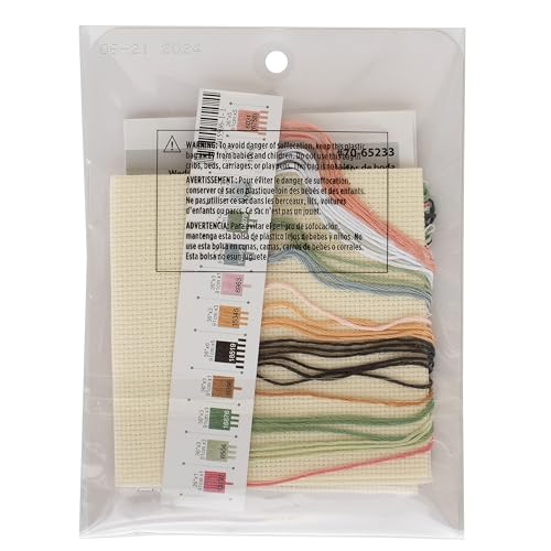 Image of Dimensions 70-65233 Wedding Cheers Counted Cross Stitch Kit for Beginners, 6 inch x 6 inch, 14 Cnt. Ivory Aida, 4 Pieces