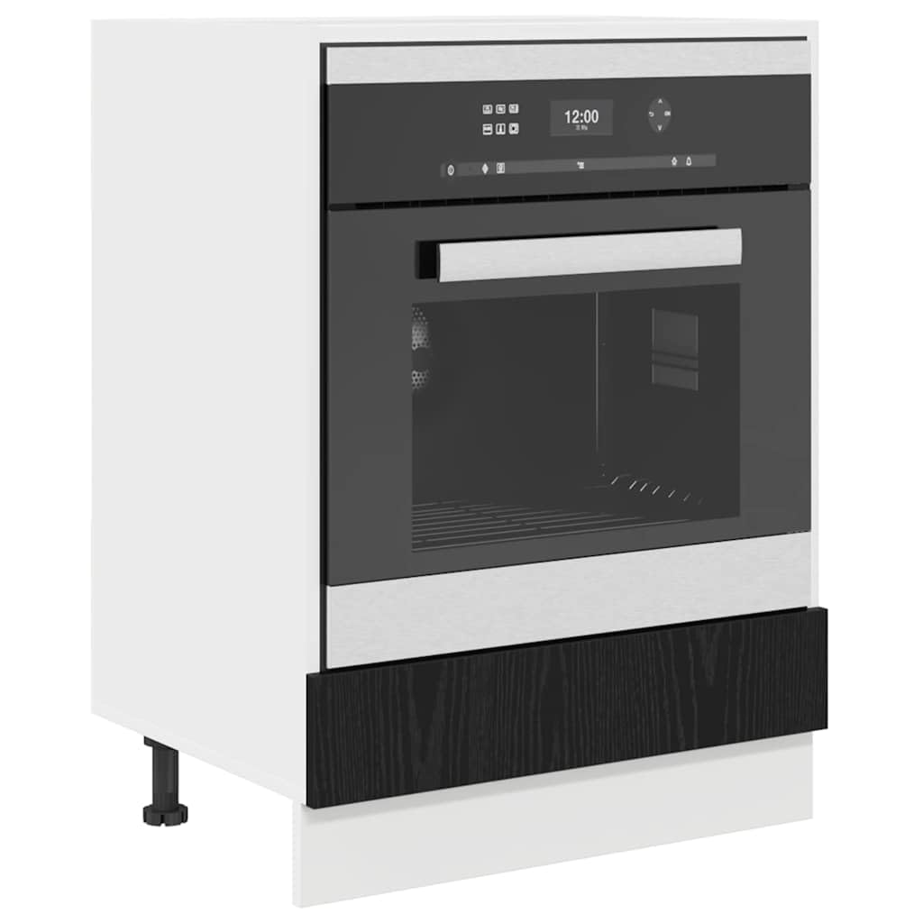 vidaXL Armoire Suspendue avec Stockage Chêne Noir 60 x 46 x 81,5 cm, Armoire de Cuisine Moderne, Design rectangulaire, Grand Espace de Rangement, matériaux résistants, Style Contemporain