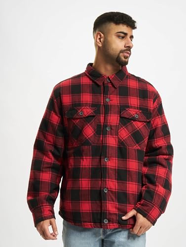 Brandit Lumber Jacket, Uomo, Red/Black, 4XL - 3