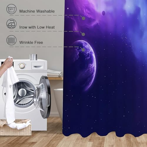 Rideau de douche imperméable avec ourlet lesté anti-adhérence - 5