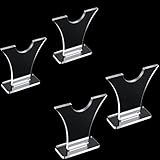 Suclain 2 Pairs Acrylic Knife Display Stand Fixed Blade Knife Collection Display Stand Holder for Single Knife Sword Table Rustic Cabin Home Decoration