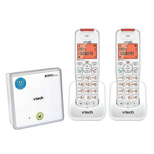 VTech Comfort Cordless Bundle - NBN Ready Phone System - 2 handsets - White