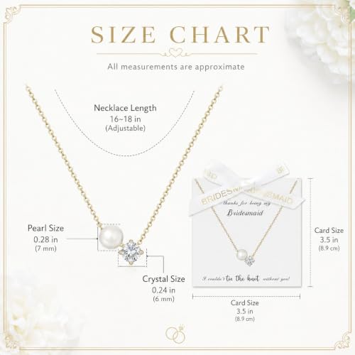YANCHUN Bridesmaid Gifts for Bridal Party Gifts Bridesmaids Proposal Necklaces for 2/4/6/8 Favors Bridesmaid Dress Jewelry Set by YANCHUN - Used condition - Image 7