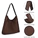GETERUUV Hobo Bags Bolso grande de ante marrón para mujer Imagen de GETERUUV Hobo Bags Bolso grande de ante marrón para mujer