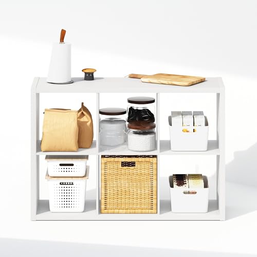 Image of Furinno Cubic Extra Thick 6-Cube Closet Organizers and Storage, White | 14.6 x 30 x 44 in, Open Shelf Closet Storage, Closet Organizer, for Wardrobe, Bedroom, Living Room
