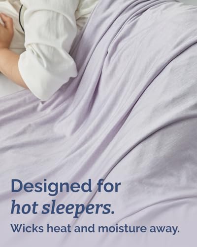 Image of Cooling Blanket for Hot Sleepers - Cold Blanket Throw Size - Double-Sided, Ultra Cool for Summer, Night Sweats & All Seasons - Soft, Lightweight & Breathable for Couch, Bed or Sofa - Purple, 50 inch x 60 inch