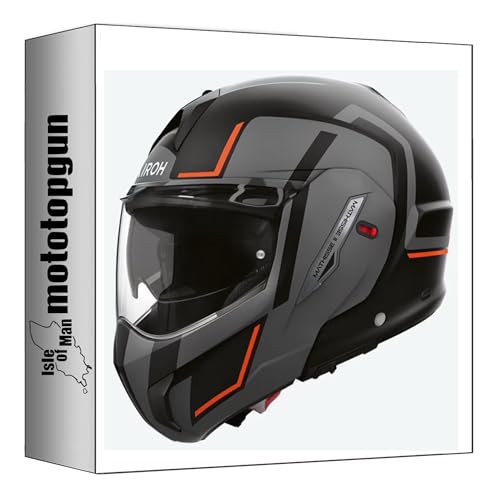 Casque modulable Airoh Mathisse II Genius Orange Mat XL : confort et visibilité