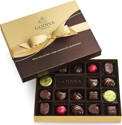 Godiva Chocolatier Gourmet Chocolate Gift Box – 18-Piece Assorted Chocolates for Birthday...