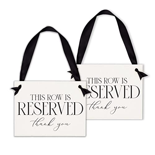 Ritzy Rose Set of 2 Reserved Row Sign for Wedding