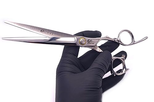 Tesoura Umi Prata Cromado Profissional Premium 7 Polegadas Fio Navalha Para Cortar Cabelo e Barba Pa