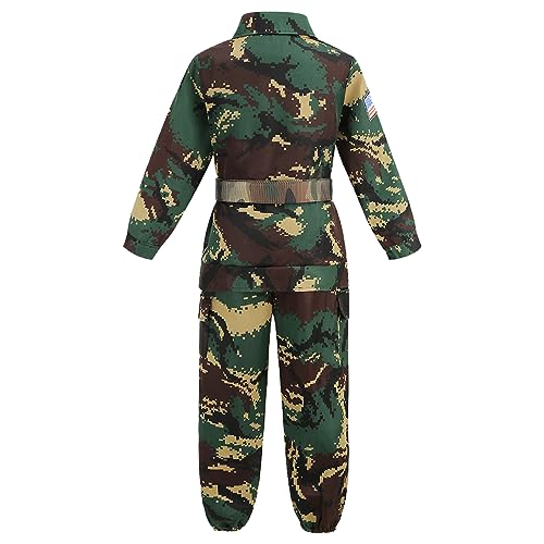 Yolsun Camo Combat Army Costume For Kids,Camouflage Military Soldier Uniform For Boys thumb #1