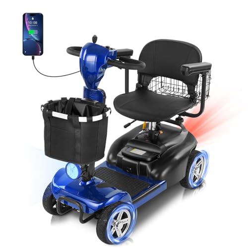 20 Miles 4 Wheels Mobility Scooter for Seniors/Adults Up to ...