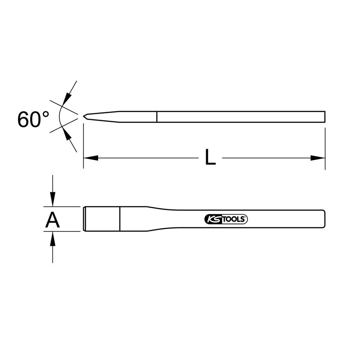 KS Tools 963.2452 BRONZEplus Scalpello per muratori, 19x350 mm