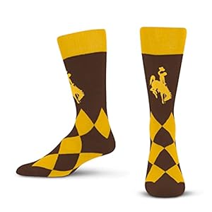 For Bare Feet Unisex NCAA Wyoming Cowboys Big Diamond Team Color Socks OSFM