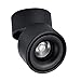 Hobaca® 12w Faretto a LED da incasso a soffitto orientabile a 360 ° da incasso a soffitto Cucina Soggiorno Armadietto da negozio Lampade da soffitto Mini Showcase Illuminazione - Nero caldo bianco