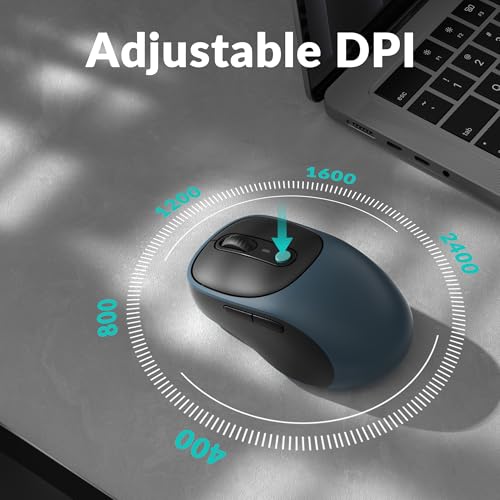 Image of Keychron BM24 Portable Wireless Mouse, 2400 DPI Quiet Clicks, 2.4 GHz /Bluetooth 5.2 /Wired with Programmable Buttons, Long Battery Life for Laptop PC /Mac /Windows - Space Gray