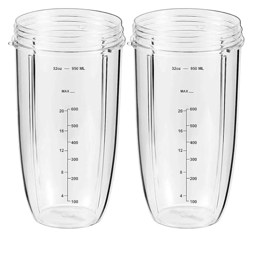 Piezas de repuesto for licuadora 32oz, compatibles con NutriBullet 600w y 900w, 2 uds