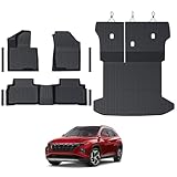 GALVAGNITE Floor Mats Set for 2022-2025 2026 Hyundai Tucson Gas (Not fit Hybrid), Full Coverage All Weather Floor Mats Cargo Mat with Backrest Protectors & Door Sill Guards for Tucson Accessories