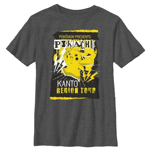 Pokémon Kids' Pokemon Kanto Region Tour Boys Short Sleeve Tee Shirt