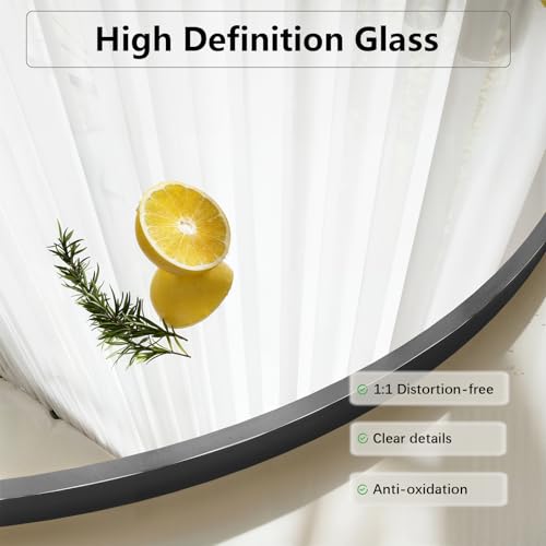 Image of Mirror Full Length, 28 inchx71 inch Large Arched Floor Full Length Mirror with Stand, Room Decor Big Full Body Floor Mirror with HD Tempered Glass Aluminum Frame for Bedroom Living Room, Black