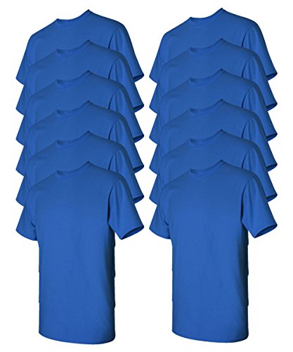 Gildan Men's Heavy Cotton Tee (Pack of 12), Royal, X-Large