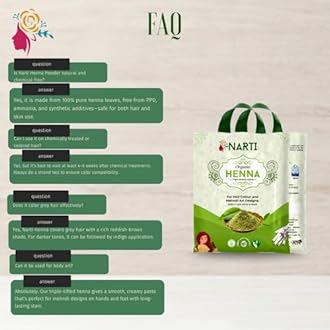 Narti Henna Powder for Hair Colour 500g Herbal Organic | Pure Triple-Sifted Heena for Natural Brown Color | Chemical-Free Ayurvedic Hair Care Solution | Pack of 1 ( Also Known As Mehendi, Rajasthani Heena) GI tag certified.