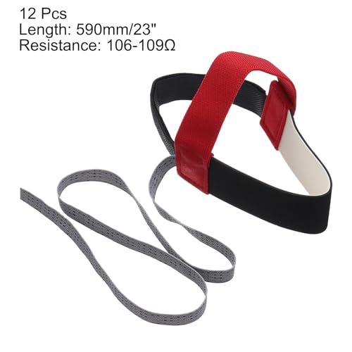 Image of MECCANIXITY 12pcs ESD Anti Static Foot Heel Straps Anti Static Wrist Strap Band Adjustable for Grounding Removing Static Black Red