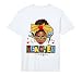 Mens African American Black Teacher Life Messy Bun Afro Teacher Performance T-Shirt