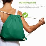 ELES VIDA Bawełniany worek gimnastyczny, 38 x 42 cm, worek sportowy – plecak, torba materiałowa, torba, worek bawełniany, worek jutowy, certyfikat Öko-Tex, worek materiałowy - Kellygreen