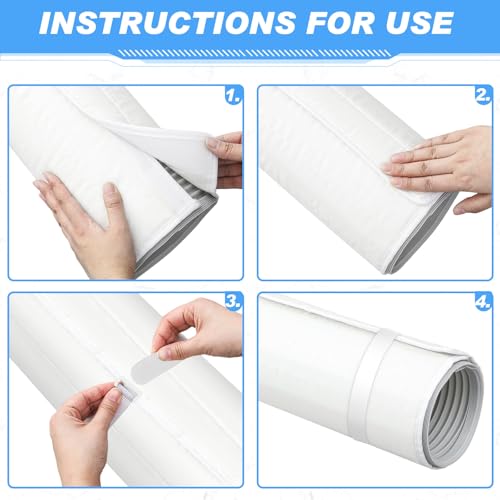 Image of Outus 1 Pc Air Conditioner Hose Cover Wrap - Ac Hose Duct Vent Insulation Sleeve Insulated Cover for Portable Ac for 5 inch & 5. 9 inch Diameter 60 inch Long Exhaust Hoses Tube (White)