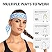OXJOIIS Boys Girls Sports Sweat Band, Multipurpose Long Head Ribbon for Sports Workout Spa, Fashion Light Blue Animal Cow Print Headdress Hand Decor
