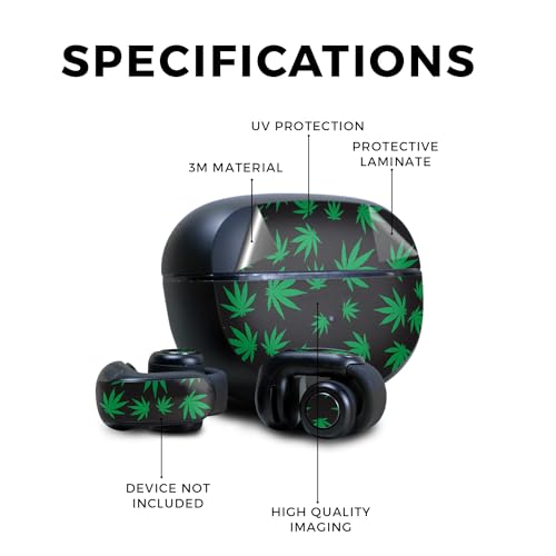 Image of Skin Compatible with Bose Ultra Open Earbuds - Marijuana - Premium 3M Vinyl Protective Wrap Decal Cover - Easy to Apply | Crafted in The USA by MightySkins