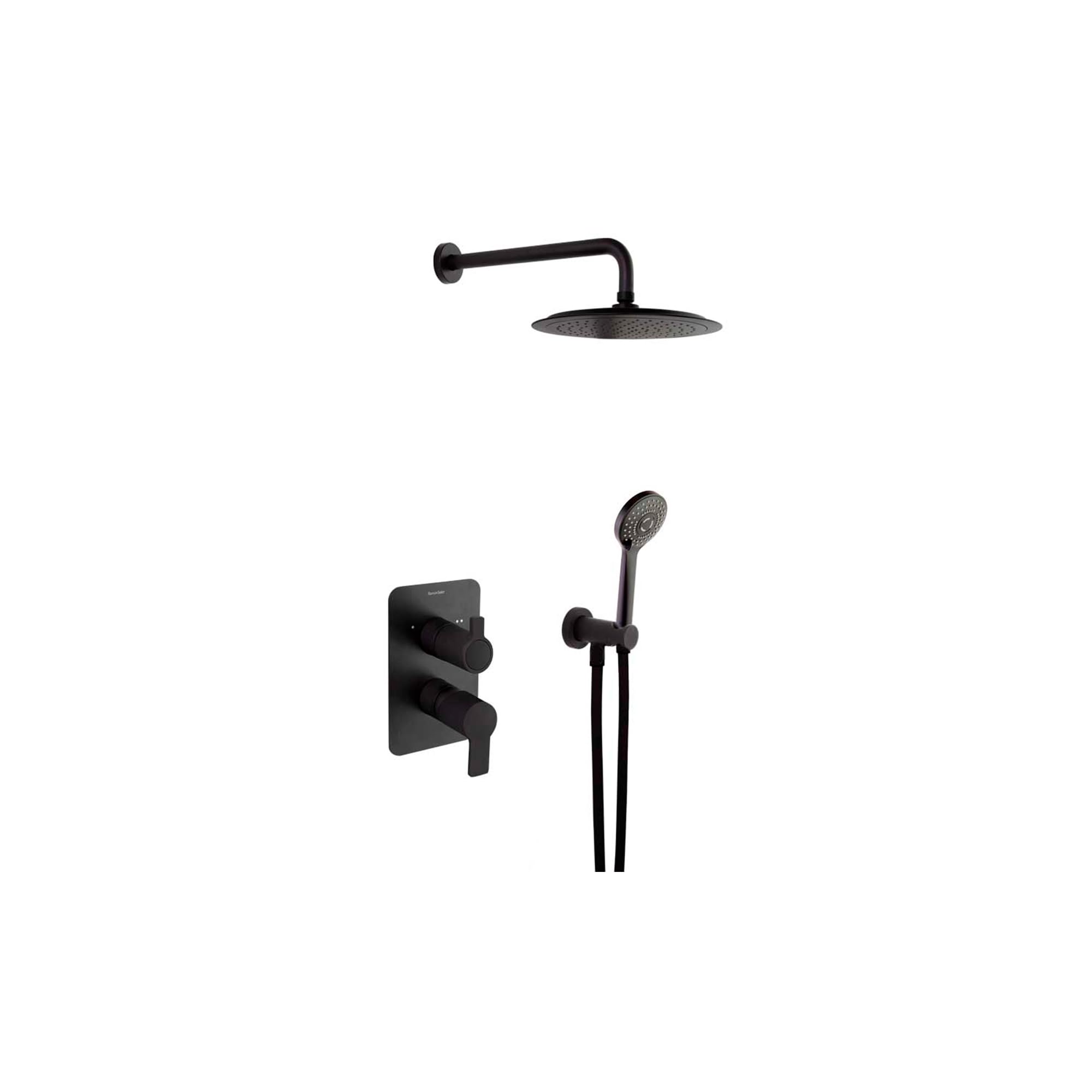 RAMON SOLER 941502RP240NM BLAUTHERM S2 Conjunto Monomando Ducha Empotrada 2 Vías Negro Mate