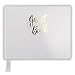 White Guest Book with Gold Foil - Guestbook Hardcover with Lines for Name, Address and Notes - 7" x 9" Wedding Guest Book/Registry Book - 120 Pages