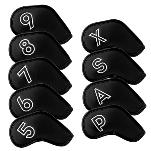 Montela Golf Iron Covers,Golf Iron Head Covers Leather Golf Iron