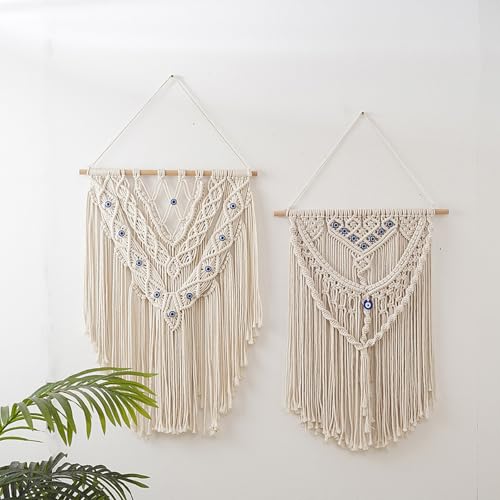 Macramé œil du diable en coton pour sublimer une chambre bohème - 8