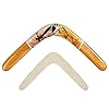 The7boX Boomerang aus Holz, klassisches Design, mit bunten Kunstwerken, Outdoor-Spielzeug für Camping, Hinterhof, Picknick, 2 Stück