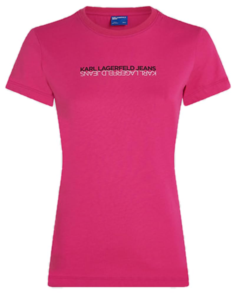 T-shirt Réfléchissant Femme Karl Lagerfeld Jeans - Very Berry