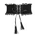 Women's Lace Belt Elastic Waist Band Cincher Lace-up Corset Bowknot Tassel Pendant Decor Design for Fashion Costume