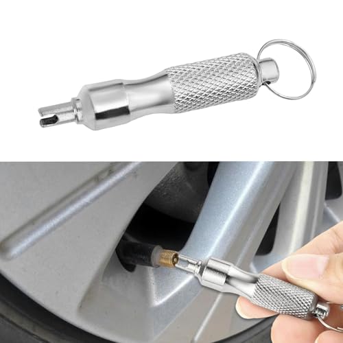 Image of Car Tire Valve Core Removal Tool, Tire Valve Stem Tool, Portable Stainless Steel Tire Valve Stem Repair Tool, Rust Proof Auto Tire Valve Stem Installation Removal Wrench for Car Bicycle Truck