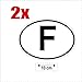 SAFIRMES 2X Autocollant Sticker Drapeau Oval Code Pays Voiture Moto F - France